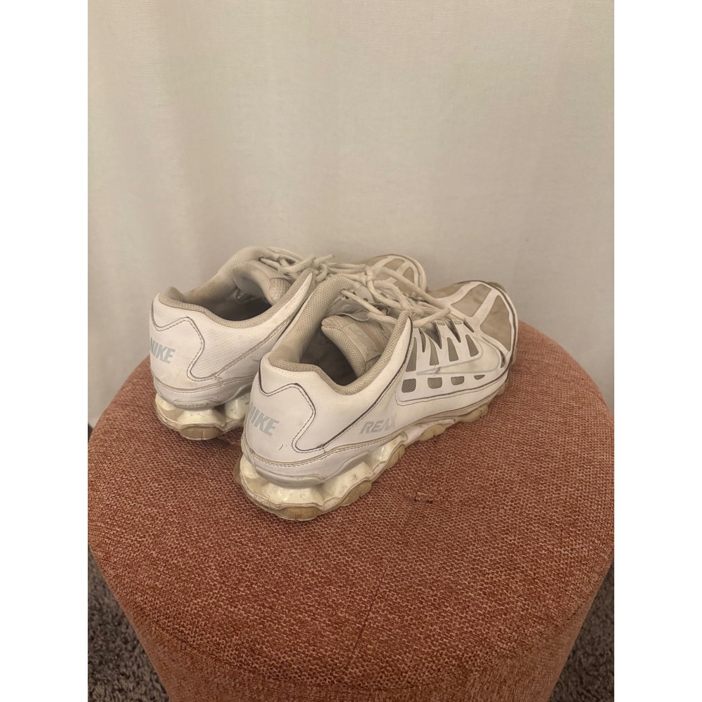 Nike Reax Run 5 White Metallic Silver Running Shoes 621716-102 Mens 10 - Picture 2 of 6